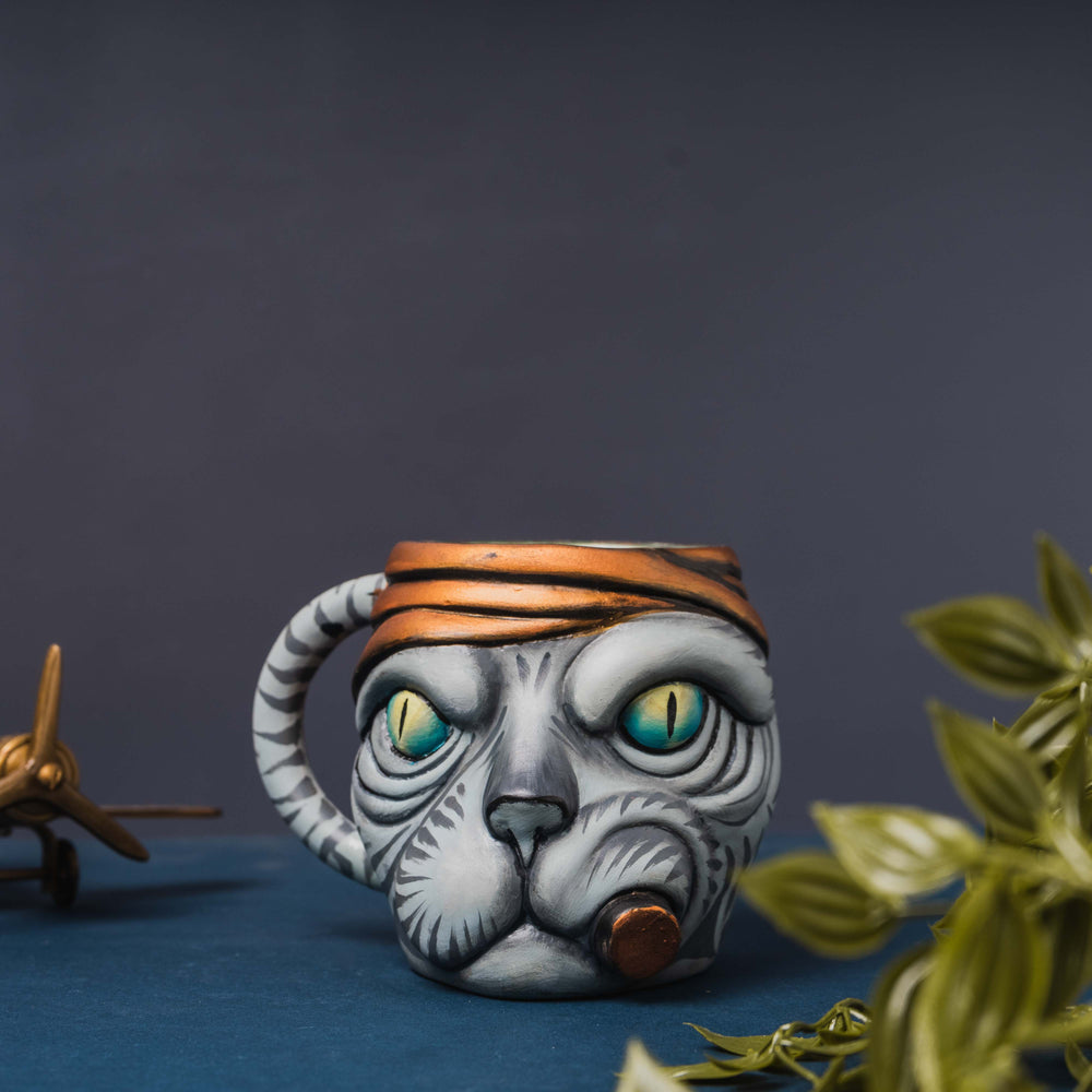 Gangster Cat | Handcrafted Stoneware Mug
