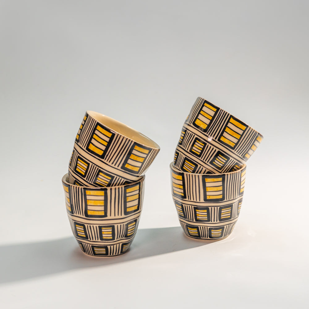Rush Hour — Ceramic Tumbler | Set of 4
